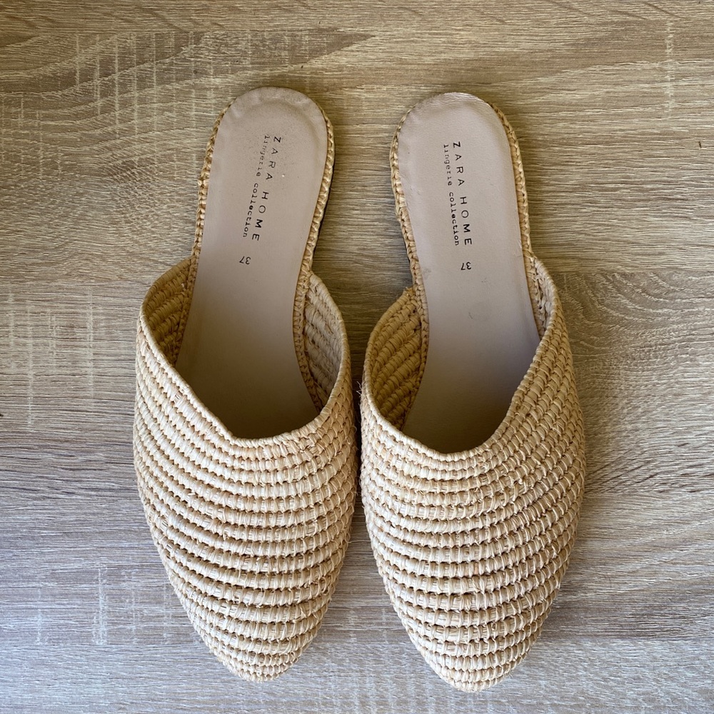 Zara home woven flats